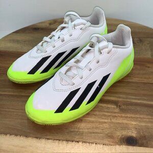 Adidas X Crazyfast.4 IN GS Boys Shoes Size 1.5 Youth Size  White IE4065